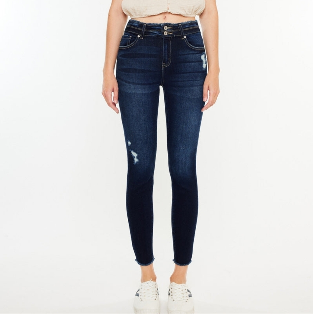 3/25 KanCan Dark Wash‎ Danica High Rise Ankle Skinny Jeans